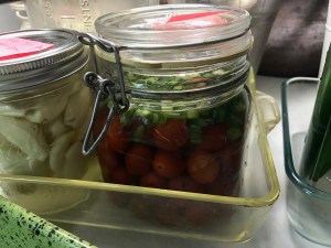 cultured tomatoes and garlic